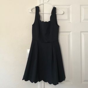 Navy scalloped dress